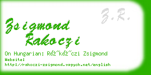 zsigmond rakoczi business card